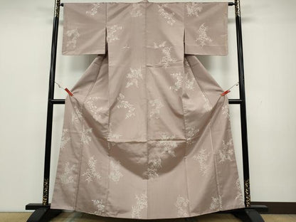 平和屋着物●本場染大島紬 草花文 正絹 逸品 CAAY4848ut