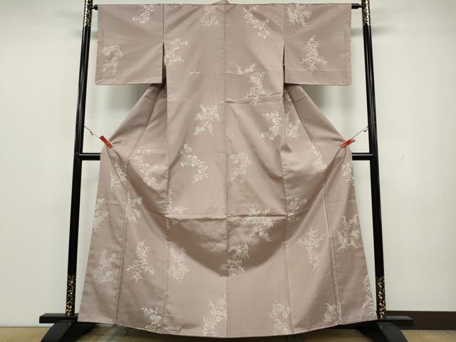 平和屋着物●本場染大島紬 草花文 正絹 逸品 CAAY4848ut