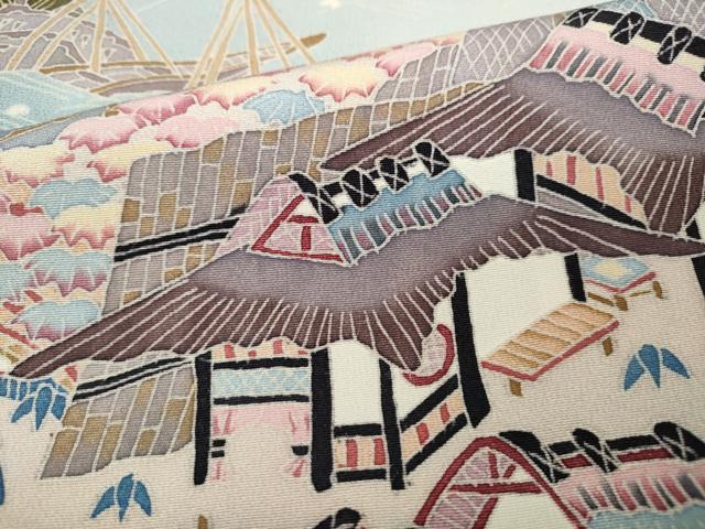 平和屋着物●本加賀友禅作家　村田理栄　色留袖　風景草花文　暈し染め　正絹　逸品　CAAY4849ut