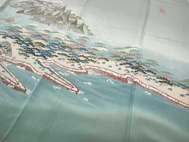 平和屋着物●本加賀友禅作家　村田理栄　色留袖　風景草花文　暈し染め　正絹　逸品　CAAY4849ut