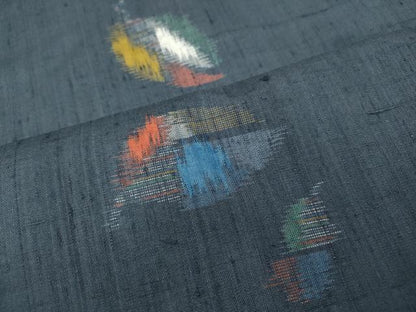 平和屋着物●上質な紬　舞葉文　正絹　逸品　CAAY4857ut