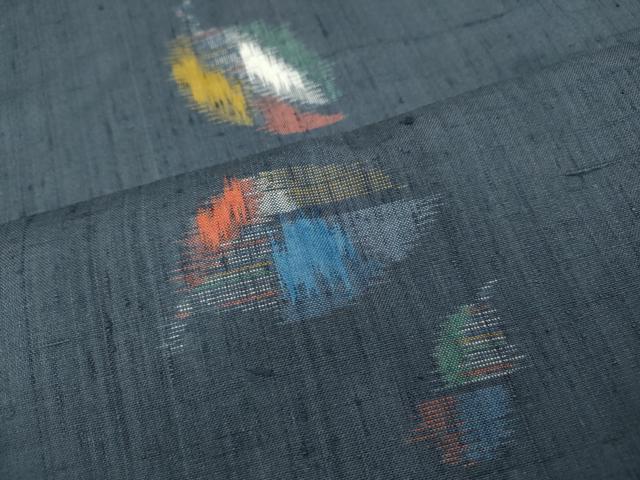 平和屋着物●上質な紬　舞葉文　正絹　逸品　CAAY4857ut