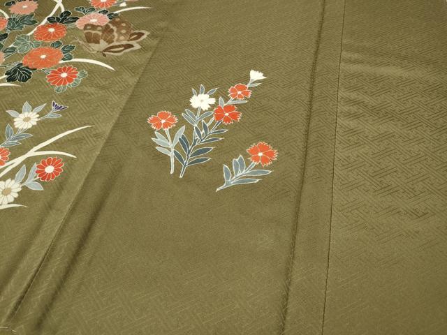 平和屋着物●訪問着 花蝶文 金彩 正絹 逸品 未使用 CAAY4864ut
