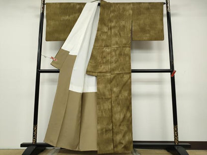 平和屋着物●上質な紬　霞文　正絹　逸品　CAAY4881ut