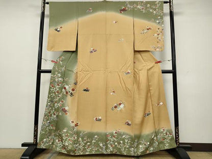 平和屋着物●訪問着　花筏　暈し染め　金銀彩　正絹　逸品　CAAY4888ut