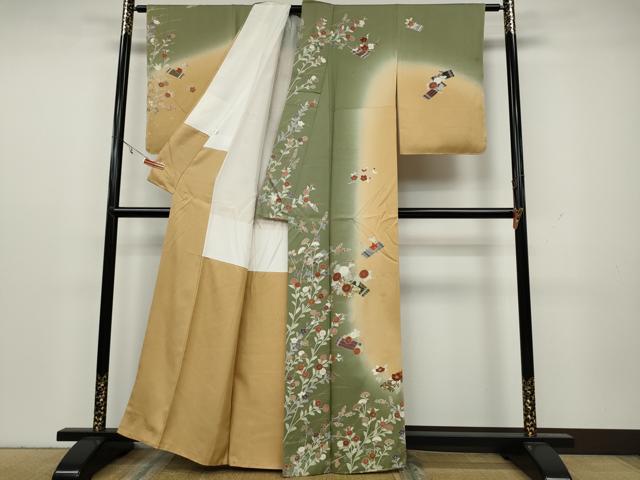 平和屋着物●訪問着　花筏　暈し染め　金銀彩　正絹　逸品　CAAY4888ut