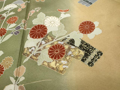 平和屋着物●訪問着　花筏　暈し染め　金銀彩　正絹　逸品　CAAY4888ut