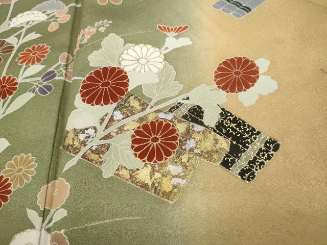 平和屋着物●訪問着　花筏　暈し染め　金銀彩　正絹　逸品　CAAY4888ut