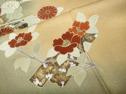 平和屋着物●訪問着　花筏　暈し染め　金銀彩　正絹　逸品　CAAY4888ut