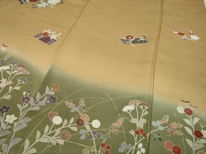 平和屋着物●訪問着　花筏　暈し染め　金銀彩　正絹　逸品　CAAY4888ut