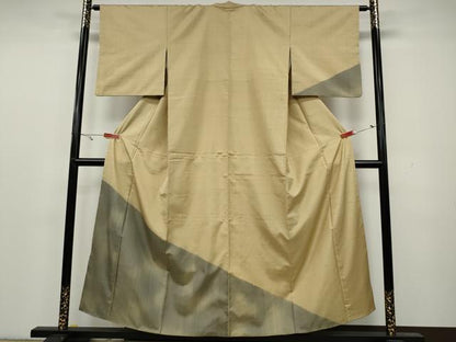 平和屋着物●訪問着　紬地　霞文　正絹　逸品　CAAY4890ut