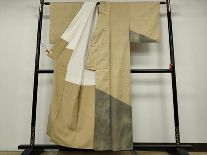 平和屋着物●訪問着　紬地　霞文　正絹　逸品　CAAY4890ut