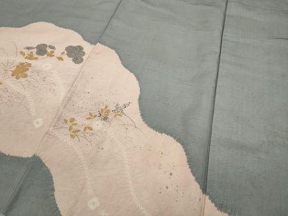 平和屋着物●訪問着　絞り　風景草花文　金彩　正絹　逸品　CAAY4892ut