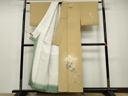 平和屋着物●訪問着　友禅　作家物　飛鳥草花文　蛍暈し　正絹　逸品　CAAY4893ut