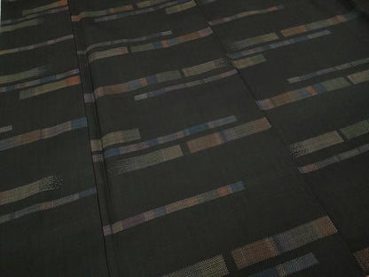 平和屋着物●本場大島紬　9マルキ　横段文　正絹　逸品　CAAY4896ut