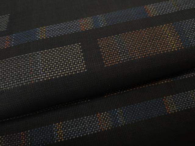 平和屋着物●本場大島紬　9マルキ　横段文　正絹　逸品　CAAY4896ut