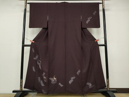 平和屋着物●訪問着　草花文　金彩　正絹　逸品　CAAY4897ut