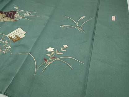平和屋着物●訪問着 駒刺繍 源氏香花文 金彩 正絹 逸品 CAAY4901ut