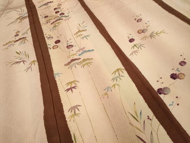 平和屋着物●訪問着　駒刺繍　絞り　松竹梅　金彩　正絹　逸品　CAAY4903ut