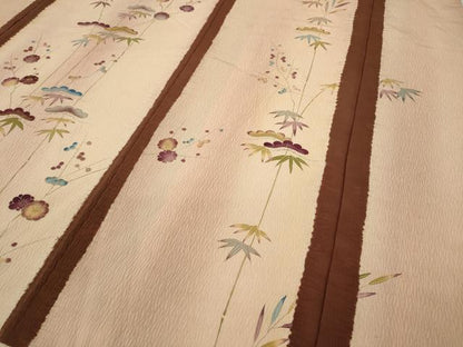 平和屋着物●訪問着　駒刺繍　絞り　松竹梅　金彩　正絹　逸品　CAAY4903ut