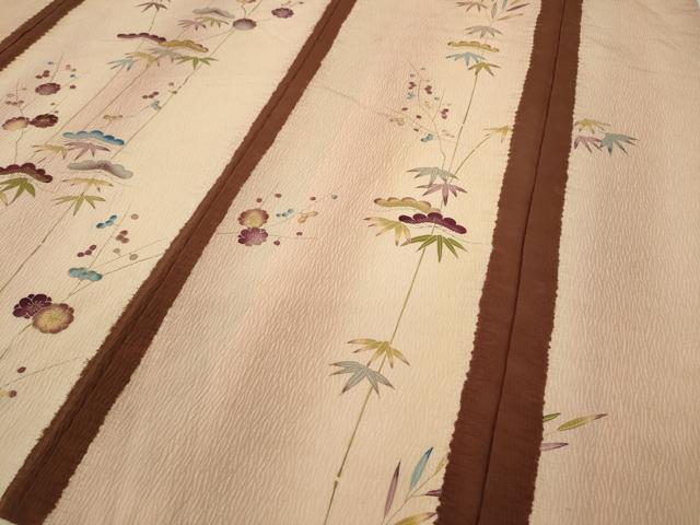 平和屋着物●訪問着　駒刺繍　絞り　松竹梅　金彩　正絹　逸品　CAAY4903ut