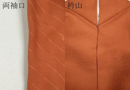 平和屋着物●豪華色留袖 五木ひろし 人物花文 照柿色 正絹 逸品 CAAY4904ut
