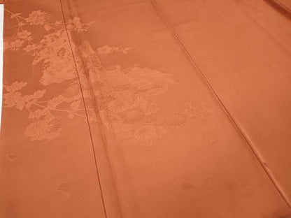 平和屋着物●豪華色留袖 五木ひろし 人物花文 照柿色 正絹 逸品 CAAY4904ut