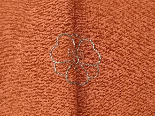 平和屋着物●豪華色留袖 五木ひろし 人物花文 照柿色 正絹 逸品 CAAY4904ut