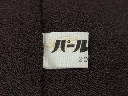 平和屋着物●上質な色無地 草木地紋 鉄黒色 正絹 逸品 CAAY4905ut