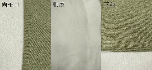 平和屋着物●上質な色無地　吉祥地紋　裏葉柳色　正絹　逸品　CAAY4908ut