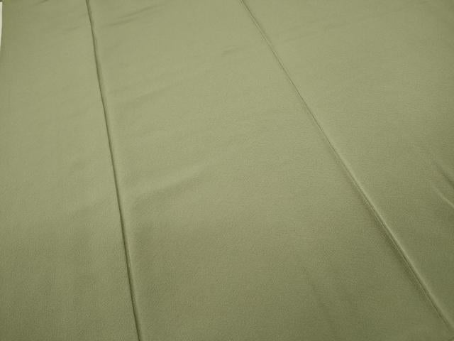 平和屋着物●上質な色無地　吉祥地紋　裏葉柳色　正絹　逸品　CAAY4908ut