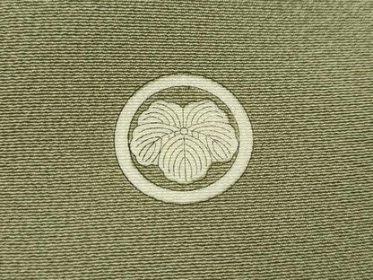 平和屋着物●上質な色無地　吉祥地紋　裏葉柳色　正絹　逸品　CAAY4908ut