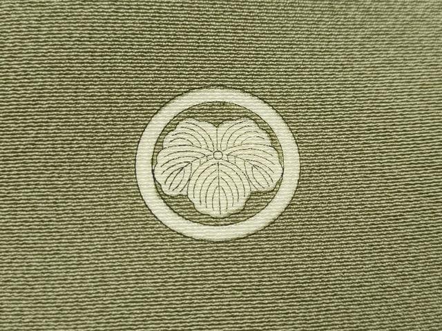 平和屋着物●上質な色無地　吉祥地紋　裏葉柳色　正絹　逸品　CAAY4908ut