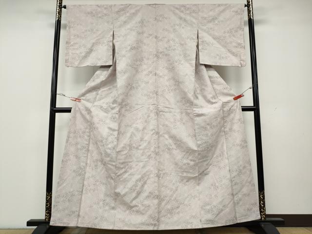 平和屋着物●上質な紬　麻の葉文様　正絹　逸品　CAAY4910ut
