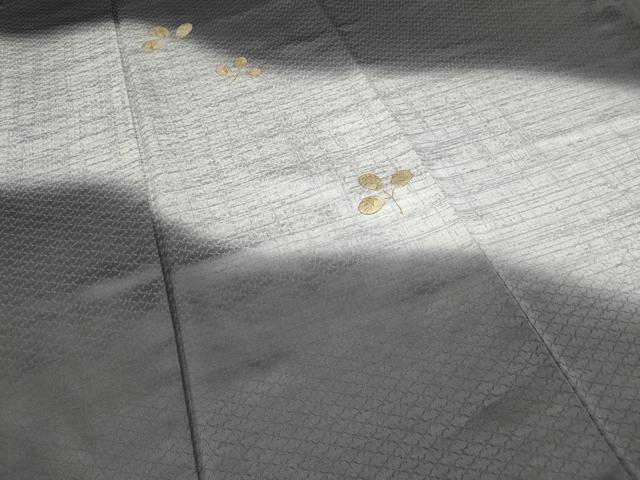 平和屋着物●訪問着　刺繍　舞葉文　暈し染め　金糸　正絹　逸品　CAAY4913ut