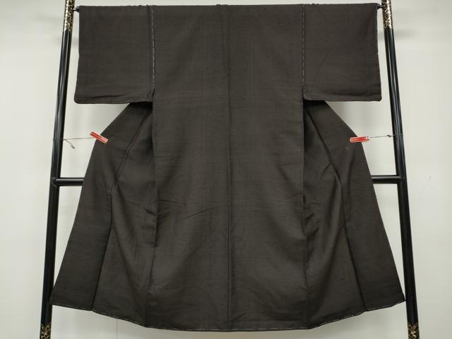 平和屋着物●男性　紬　格子柄　正絹　逸品　未使用　CAAY4923ut