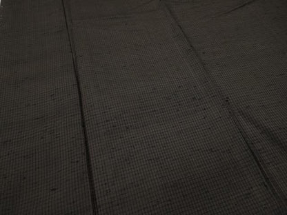 平和屋着物●男性　紬　格子柄　正絹　逸品　未使用　CAAY4923ut