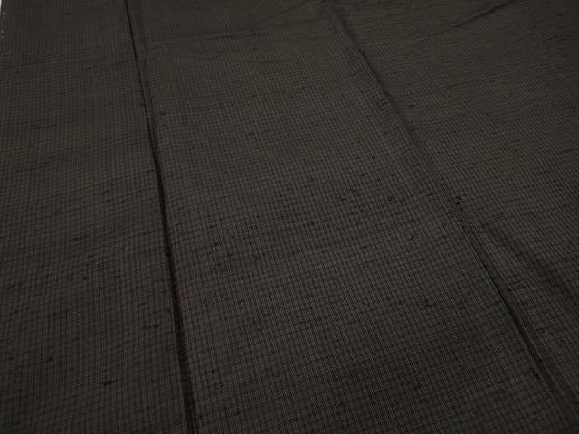 平和屋着物●男性　紬　格子柄　正絹　逸品　未使用　CAAY4923ut