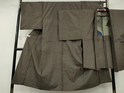 平和屋着物●男性　本場大島紬　アンサンブル　80亀甲　総詰め　正絹　逸品　CAAY4925ut