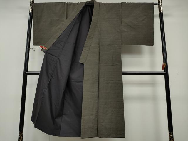 平和屋着物●男性　本場大島紬　アンサンブル　80亀甲　総詰め　正絹　逸品　CAAY4925ut