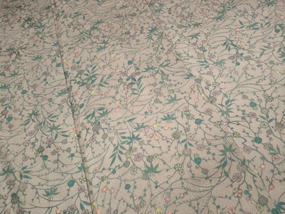 平和屋着物●上質な小紋　草花文　正絹　逸品　CAAY4928ut