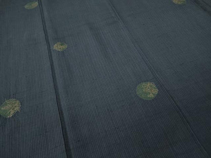 平和屋着物●上質な紬 草花丸文 金彩 正絹 逸品 CAAY4963ut