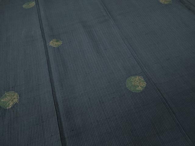 平和屋着物●上質な紬 草花丸文 金彩 正絹 逸品 CAAY4963ut