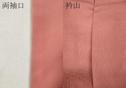 平和屋着物●上質な色無地　霞地紋　薄紅色　正絹　逸品　CAAY4972ut