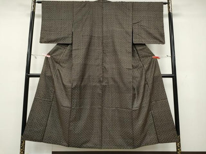 平和屋着物●本場大島紬　龍郷絣　秋名バラ　正絹　逸品　CAAY4990ut