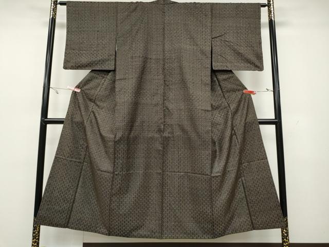 平和屋着物●本場大島紬　龍郷絣　秋名バラ　正絹　逸品　CAAY4990ut