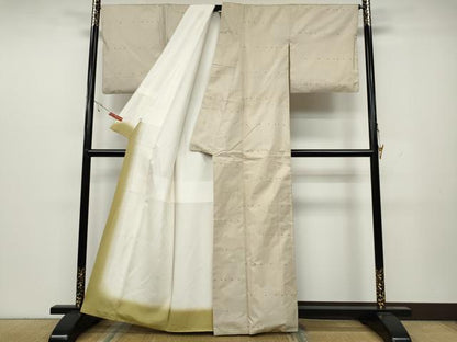 平和屋着物●東郷織物謹製　本場大島紬　横段丸文　正絹　逸品　CAAY4992ut