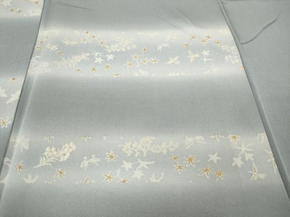 平和屋着物●訪問着 刺繍 横段花鳥蝶文 暈し染め 金彩 正絹 逸品 CAAY5001ut