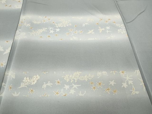 平和屋着物●訪問着 刺繍 横段花鳥蝶文 暈し染め 金彩 正絹 逸品 CAAY5001ut