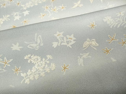 平和屋着物●訪問着 刺繍 横段花鳥蝶文 暈し染め 金彩 正絹 逸品 CAAY5001ut